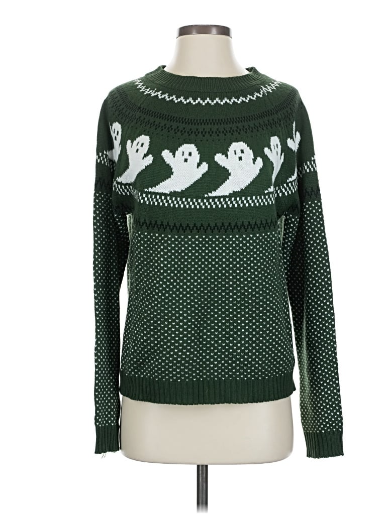 Pre-owned Unbranded Pullover Sweater In Green