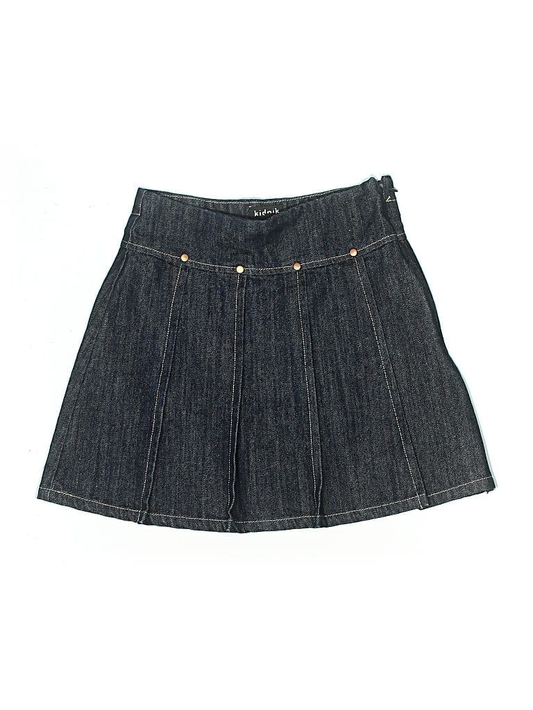 Pre-owned Kidpik Kids' Denim Skirt In Gray