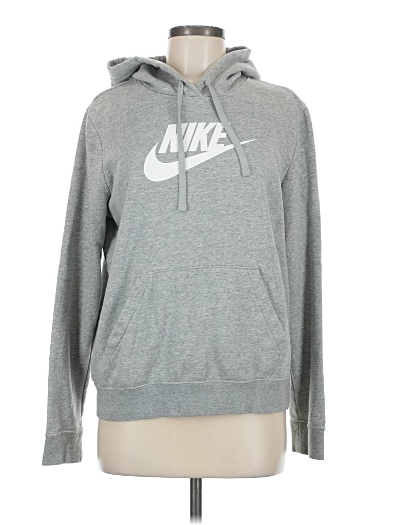 Pre-owned Nike Pullover Hoodie In Silver
