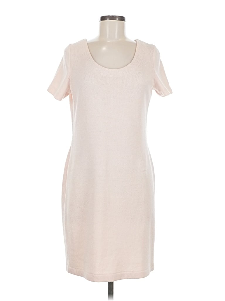 Pre-owned St. John Collection By Marie Gray Casual Dress In White