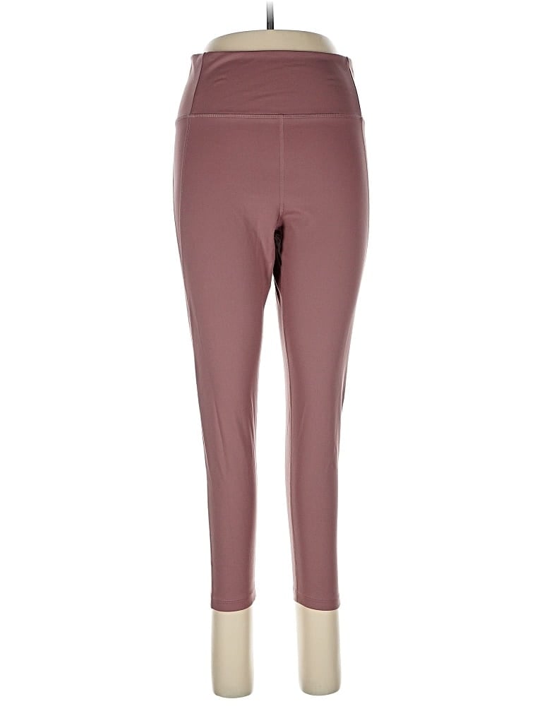 Pre-owned Girlfriend Collective Active Pants In Burgundy