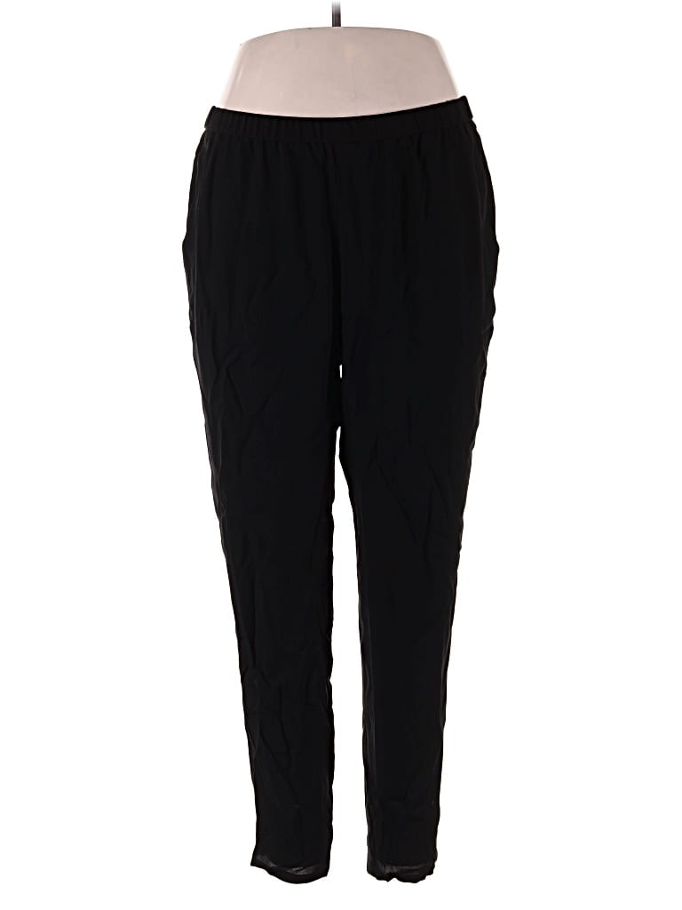 Pre-owned Eileen Fisher Silk Pants In Black