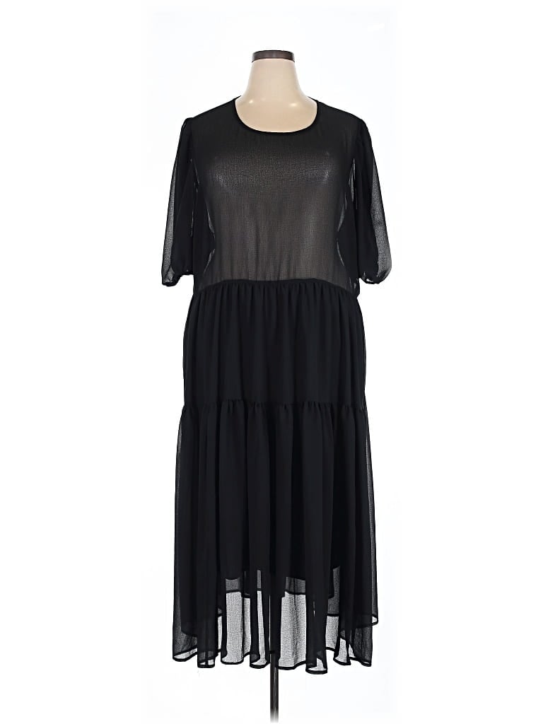Pre-owned Never Fully Dressed Casual Dress In Black