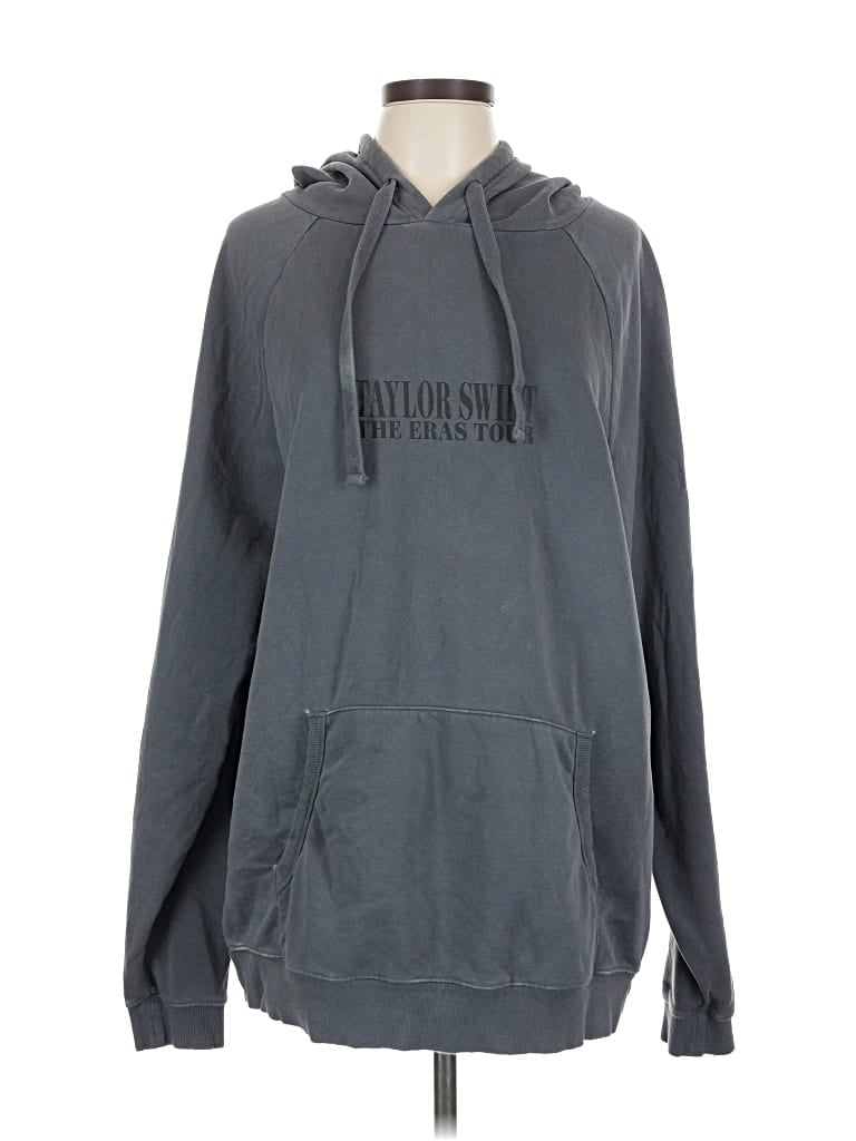 Pre-owned Taylor Swift Pullover Hoodie In Gray