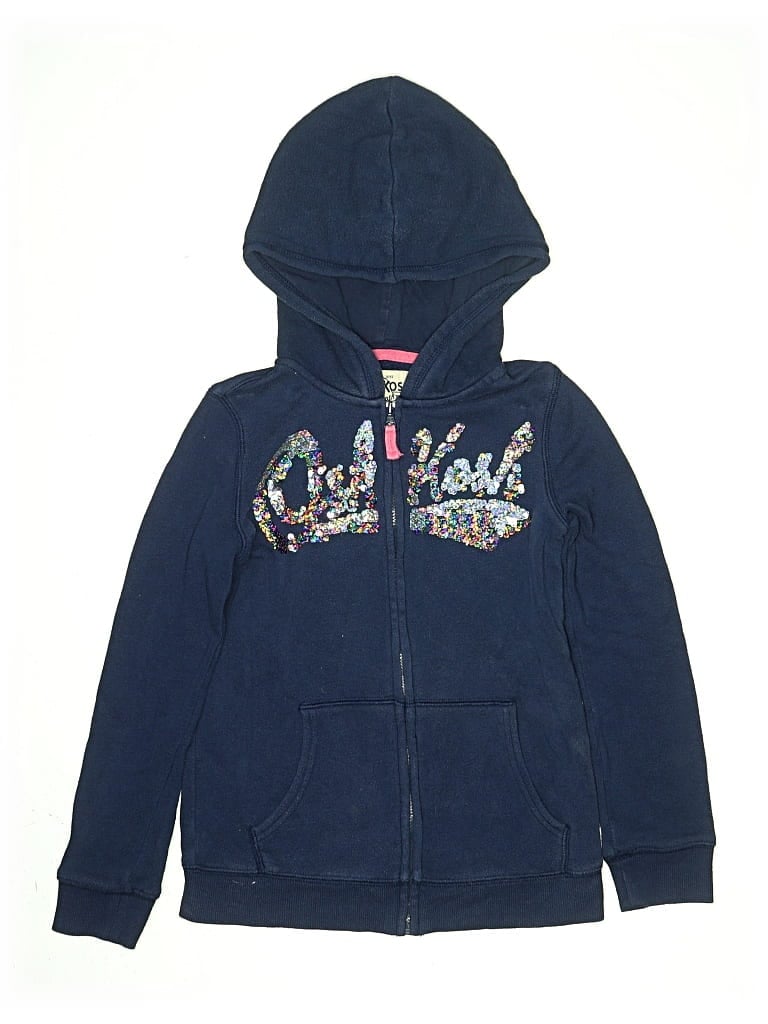 Pre-owned Oshkosh B'gosh Kids' Zip Up Hoodie In Blue
