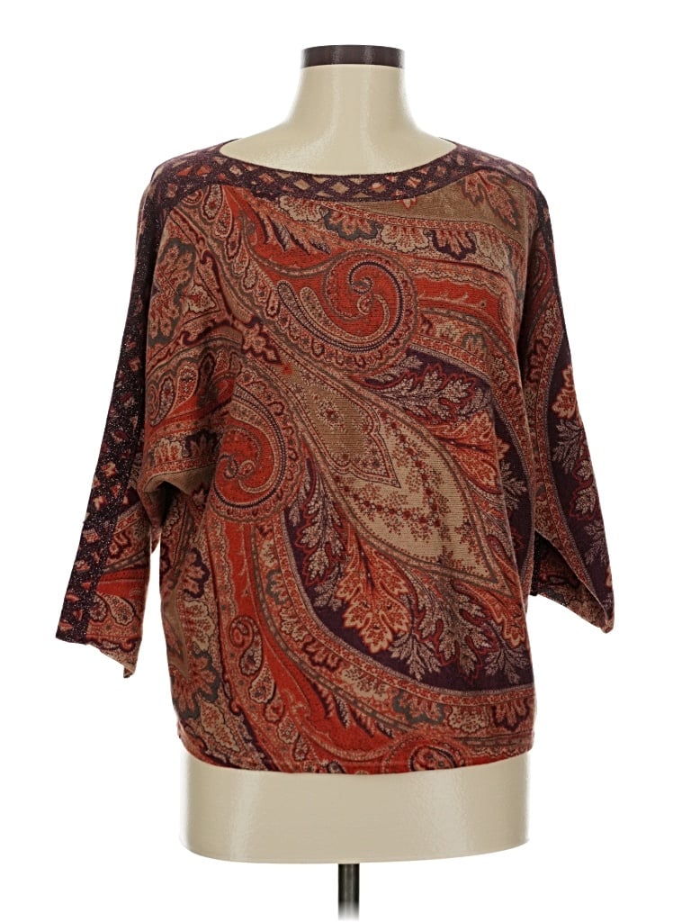 Pre-owned Chico's Pullover Sweater In Brown