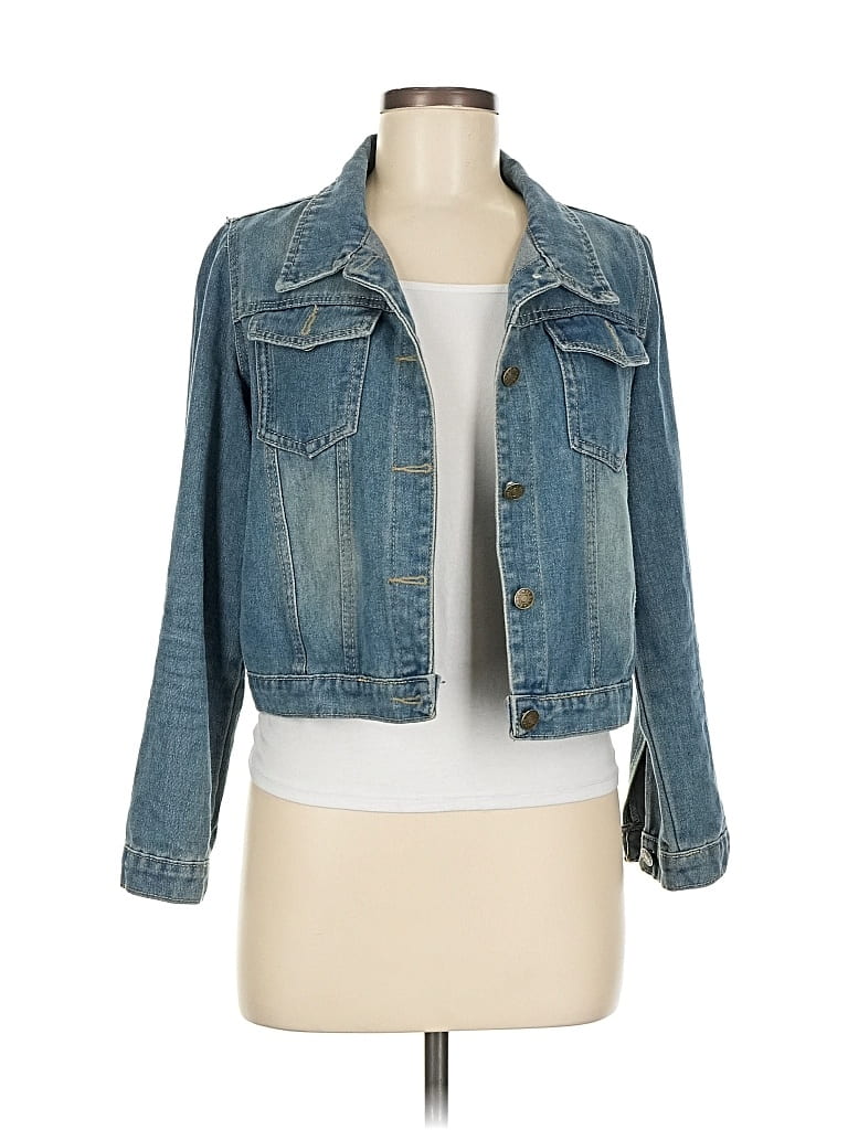 Pre-owned Jeans Denim Jacket In Blue