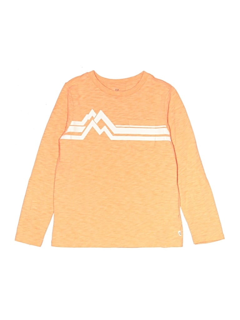 Pre-owned Gap Kids' Long Sleeve T-shirt In Orange