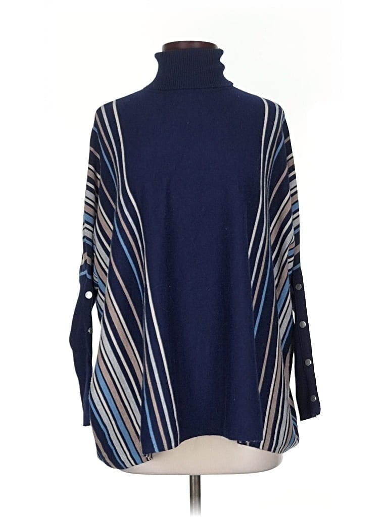 Pre-owned Joseph A Poncho In Blue
