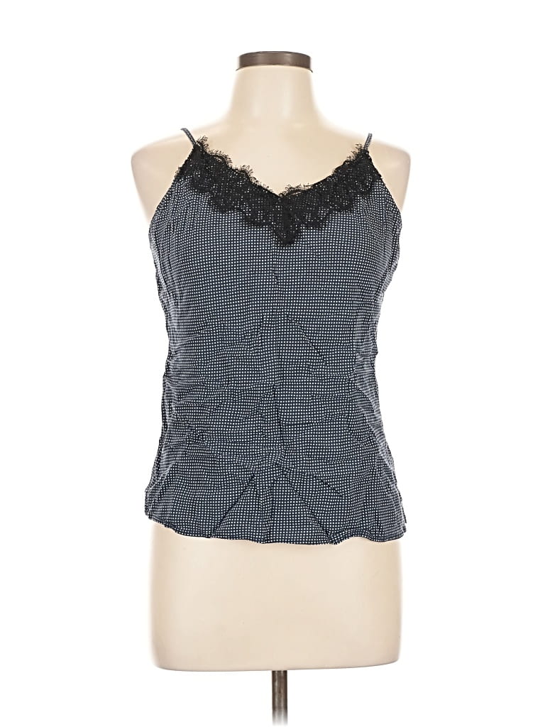 Pre-owned Avec Les Filles Tank Top Gray Halter Neckline Tops