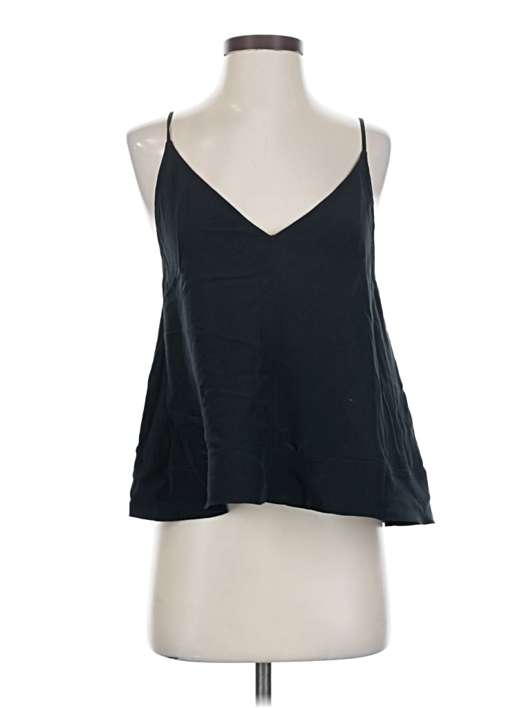 Pre-owned Intimately By Free People Sleeveless Silk Top Black Halter Neckline Tops