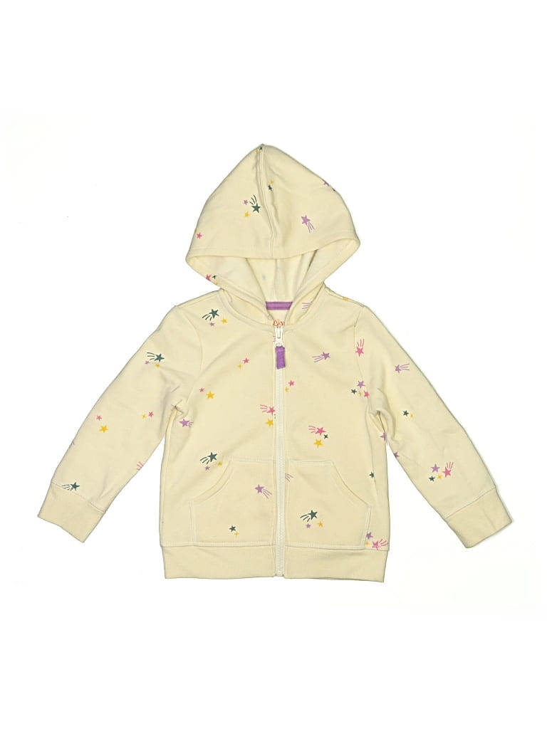 Pre-owned Cat & Jack Kids' Zip Up Hoodie In Yellow
