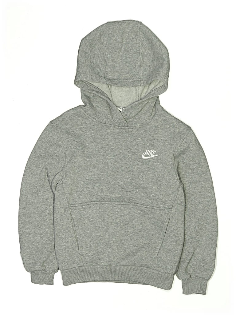 Pre-owned Nike Kids' Pullover Hoodie In Gray