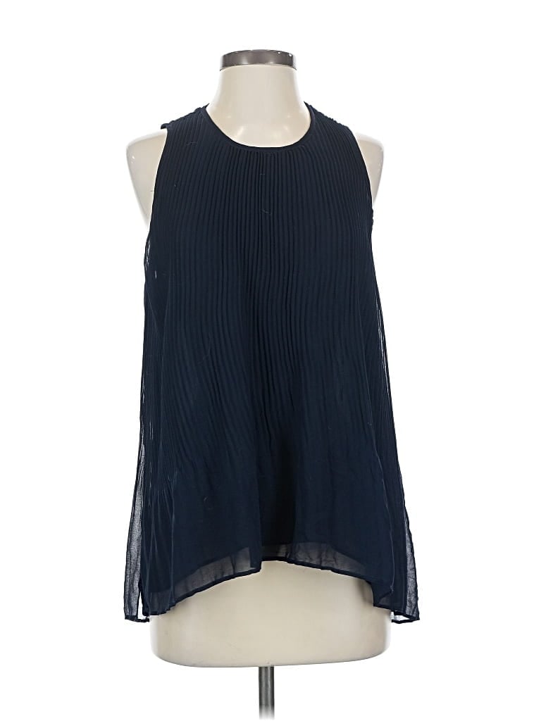 Pre-owned Zara Basic Sleeveless Blouse In Blue