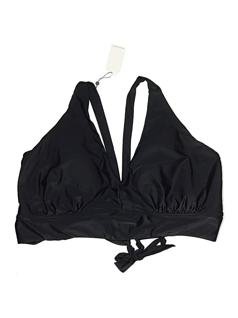 Pre-owned Universal Standard Swimsuit Top Black Solid Pattern Swimwear