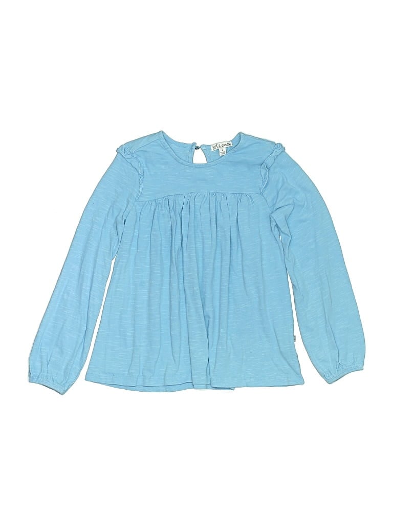 Pre-owned Art & Eden Kids' Long Sleeve Blouse In Blue