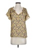 Max Studio 100% Polyester Yellow Short Sleeve Blouse Size XS - photo 1