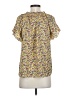 Max Studio 100% Polyester Yellow Short Sleeve Blouse Size XS - photo 2