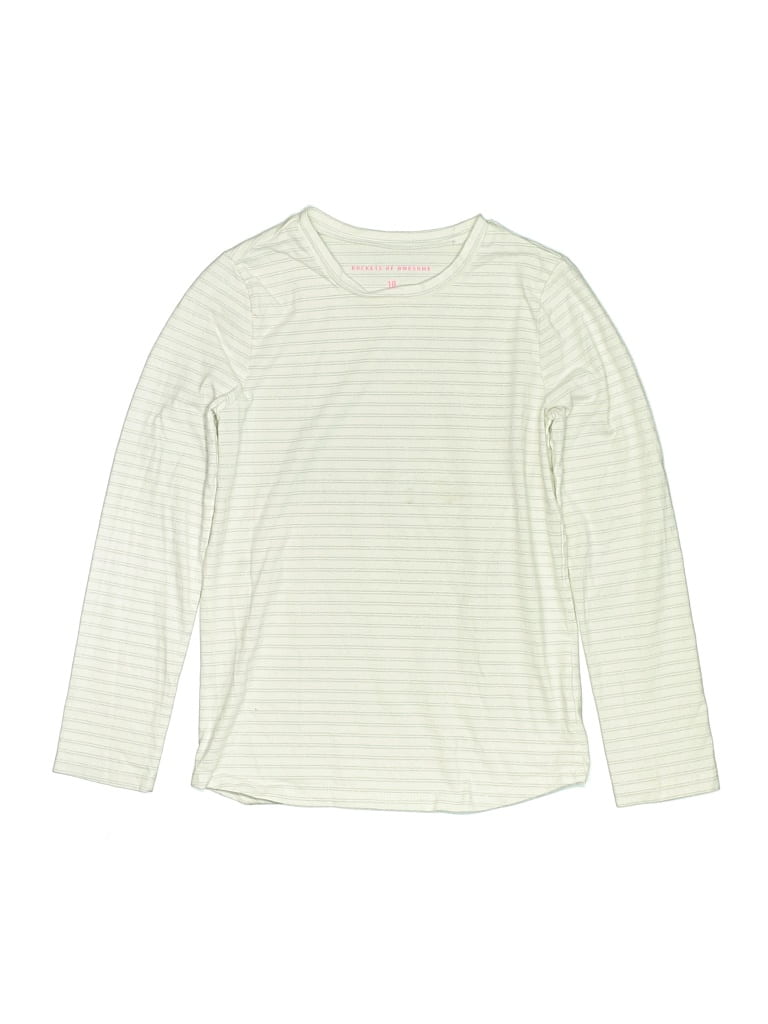 Pre-owned Rockets Of Awesome Kids' Long Sleeve T-shirt In White