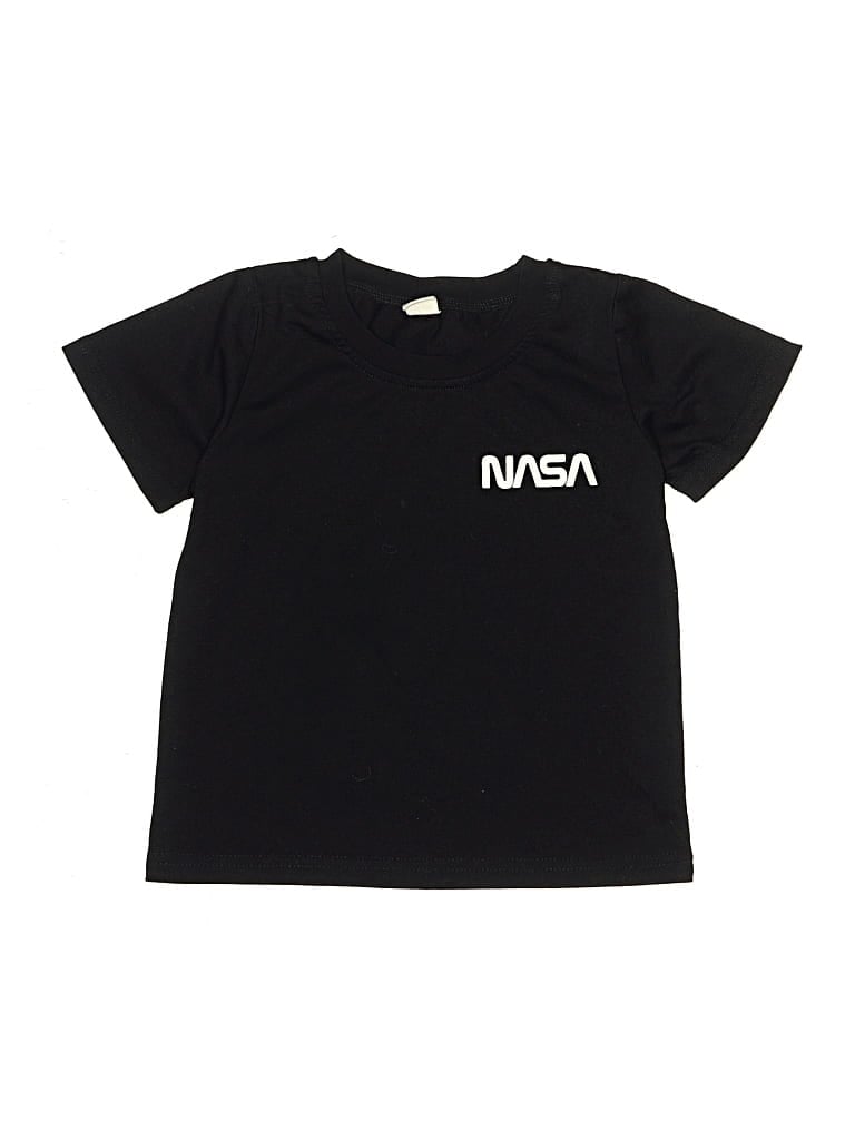 Pre-owned Shein Kids' Short Sleeve T-shirt In Black