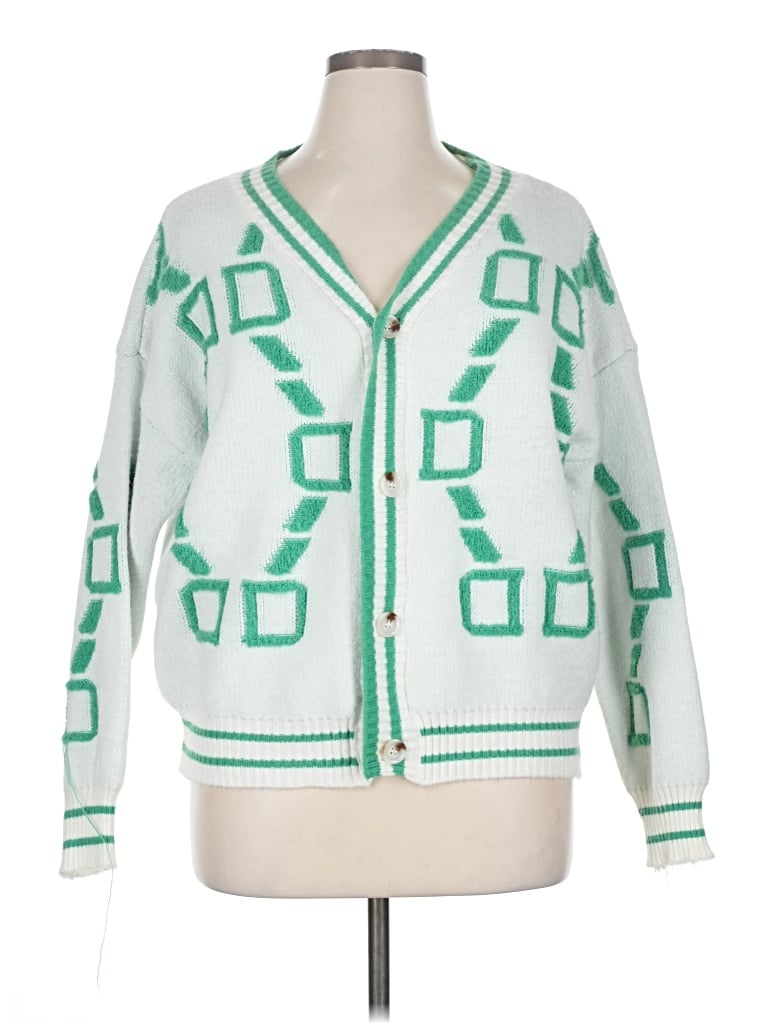 Pre-owned Unbranded Cardigan Sweater In Green