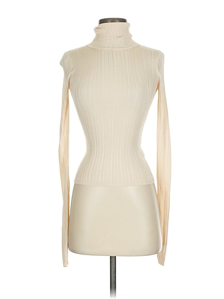 Pre-owned Karen Millen Turtleneck Sweater In White