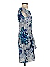 BCBGMAXAZRIA 100% Polyester Graphic Blue Cocktail Dress Size 0 - photo 4