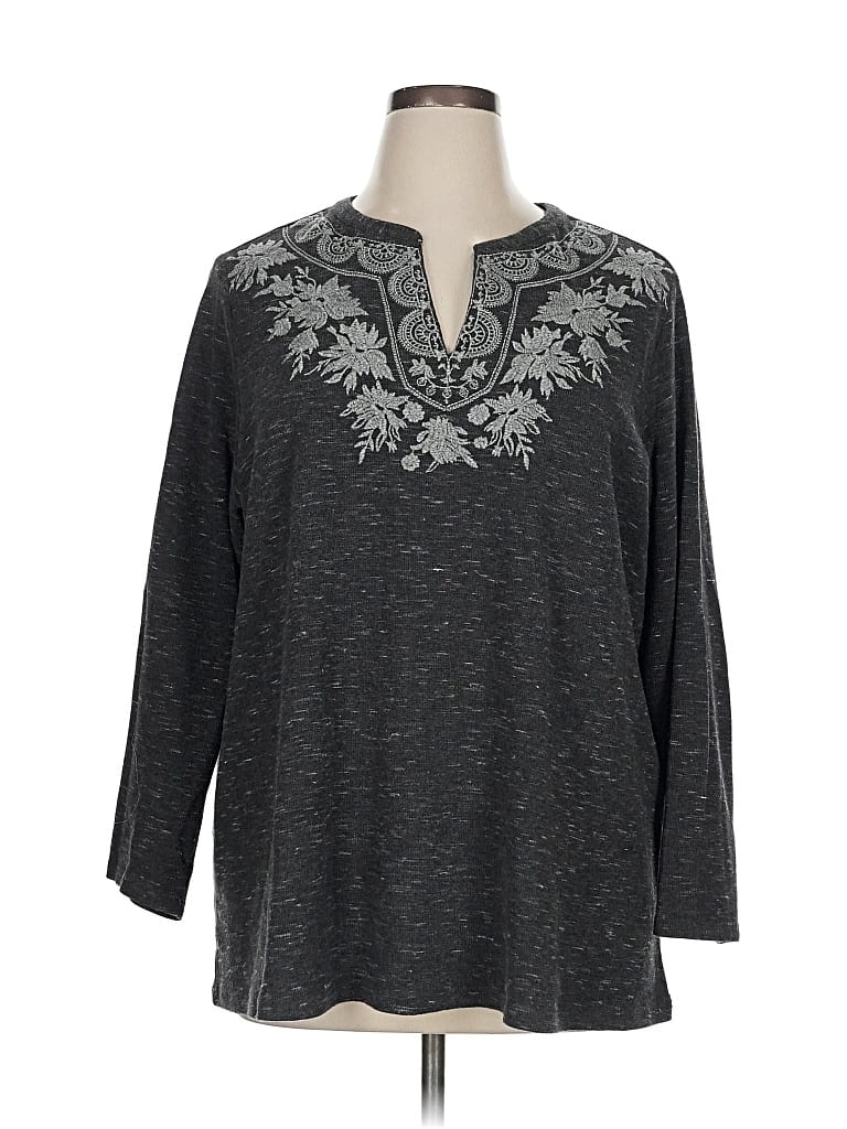 Pre-owned Jjill Pullover Sweater In Gray