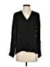 Ecru 100% Silk Black Blouse Size 1 - photo 1