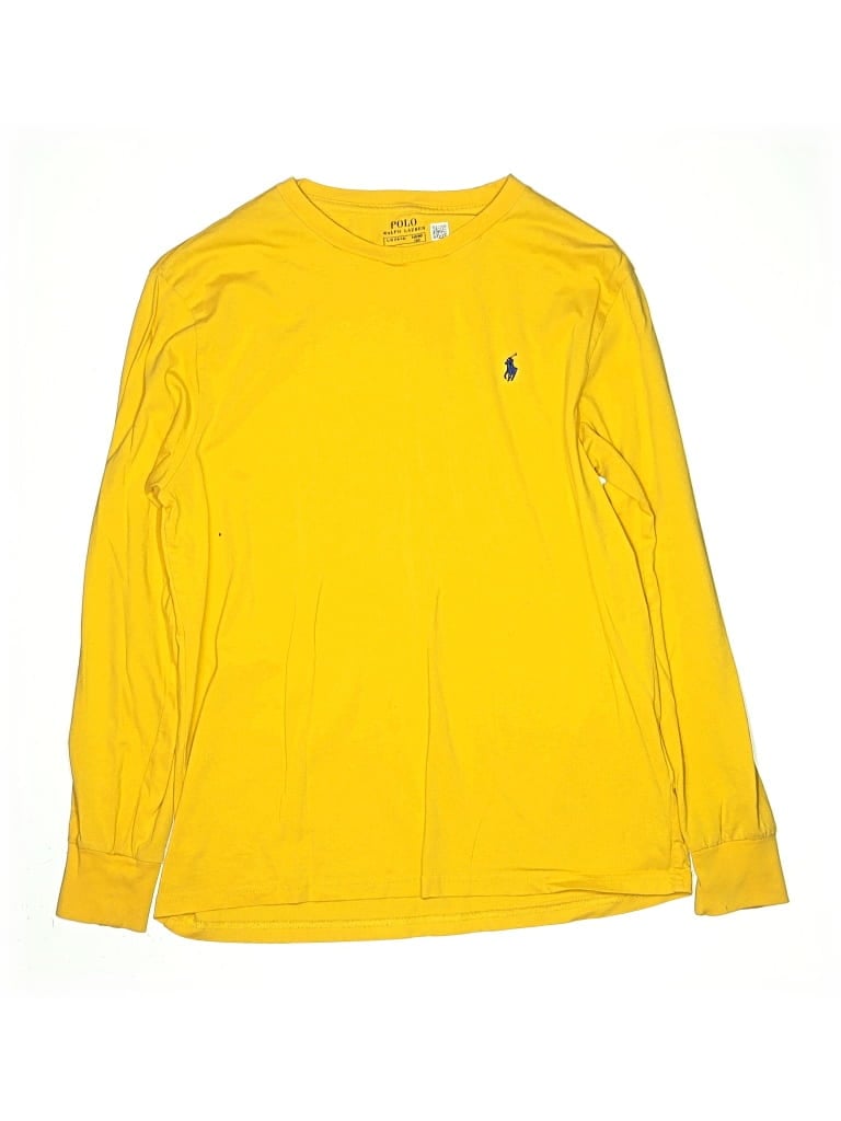 Pre-owned Polo By Ralph Lauren Kids' Long Sleeve T-shirt In Yellow