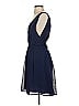 ASOS 100% Polyester Solid Blue Cocktail Dress Size 0 - photo 5