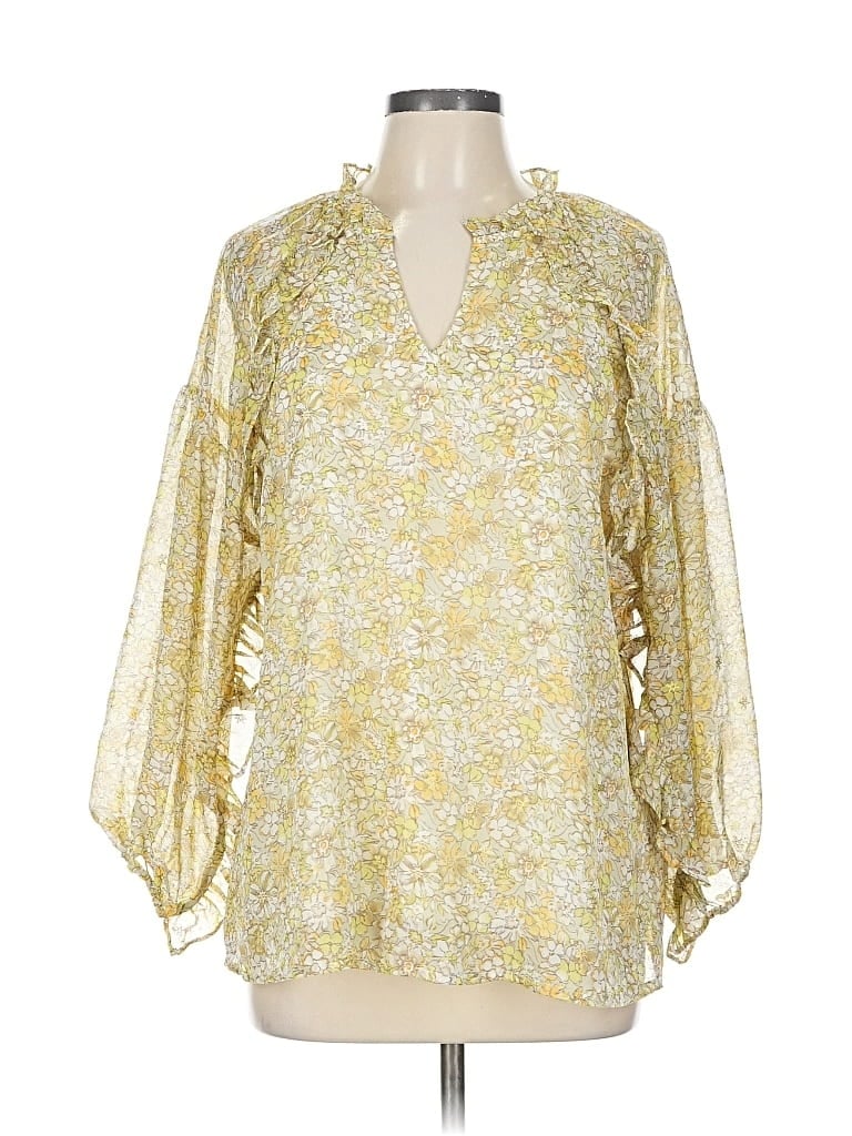 Entro 3/4 Sleeve Blouse In Yellow