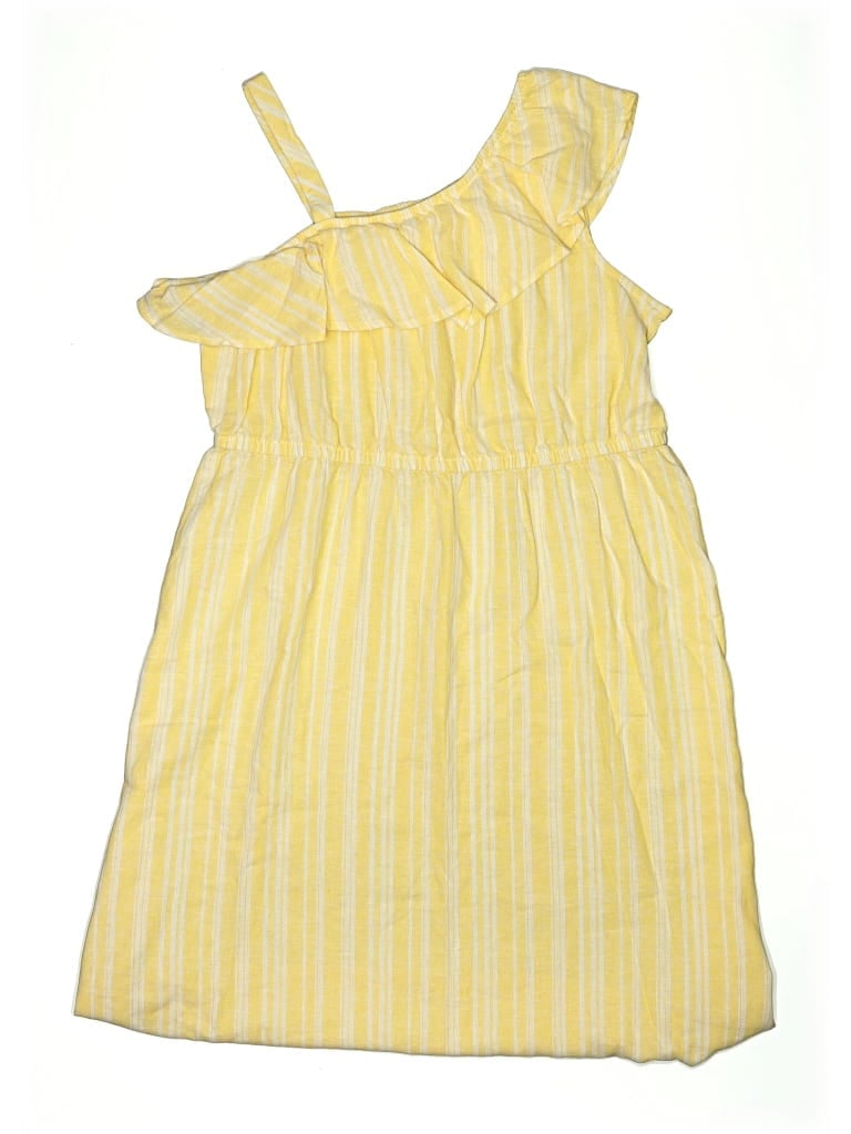 Pre-owned Klassy Network Sleeveless Top Yellow One Shoulder Neckline Tops