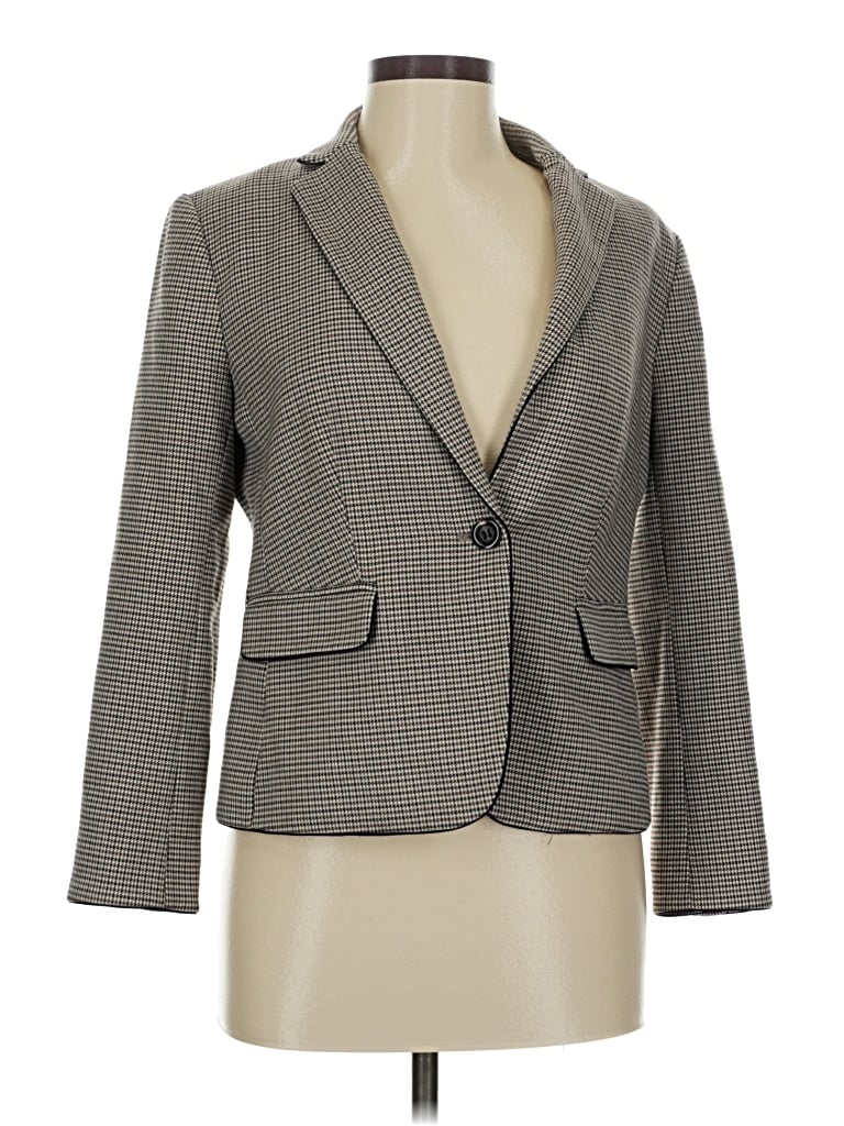 Pre-owned Ann Taylor Blazer Jacket In Gray