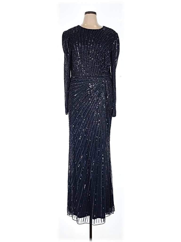 Pre-owned Mac Duggal Cocktail Dress In Blue