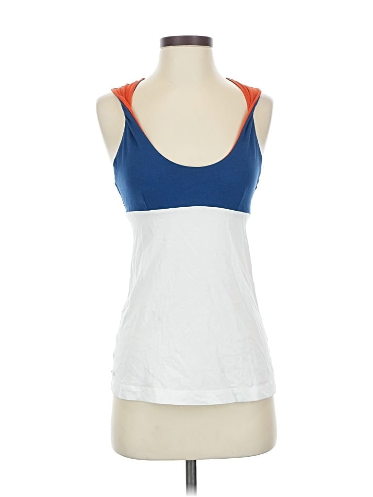 Pre-owned Lacoste Tank Top White Strapless Neckline Tops