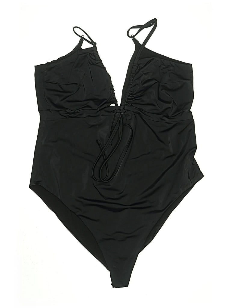 Pre-owned Asos Design One Piece Swimsuit In Black