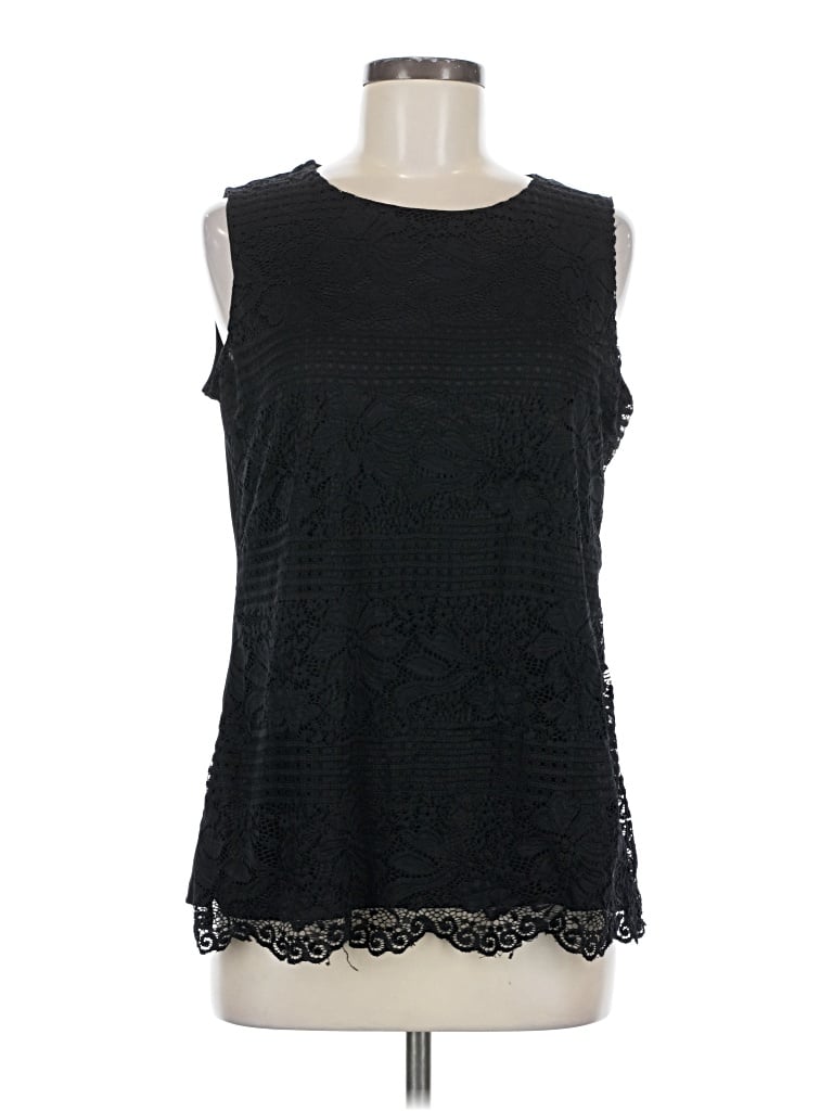 Pre-owned New Directions Sleeveless Blouse In Black
