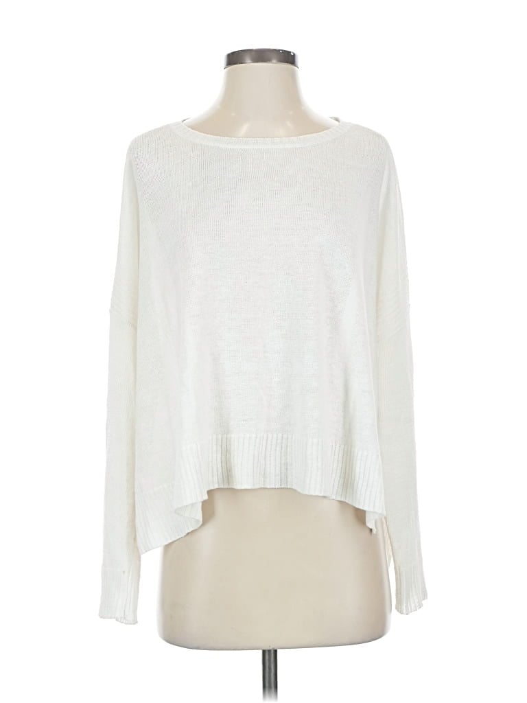 Pre-owned Eileen Fisher Pullover Sweater In White