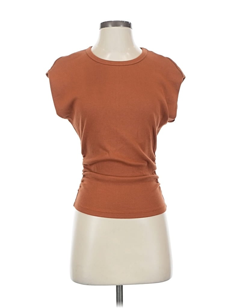 Pre-owned Michael Stars Sleeveless T-shirt In Brown