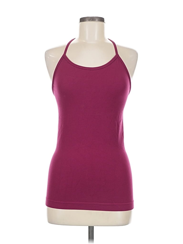 Pre-owned Fabletics Tank Top Burgundy Halter Neckline Tops