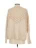 Lush 100% Acrylic Hearts Tan Pullover Sweater Size S - photo 2