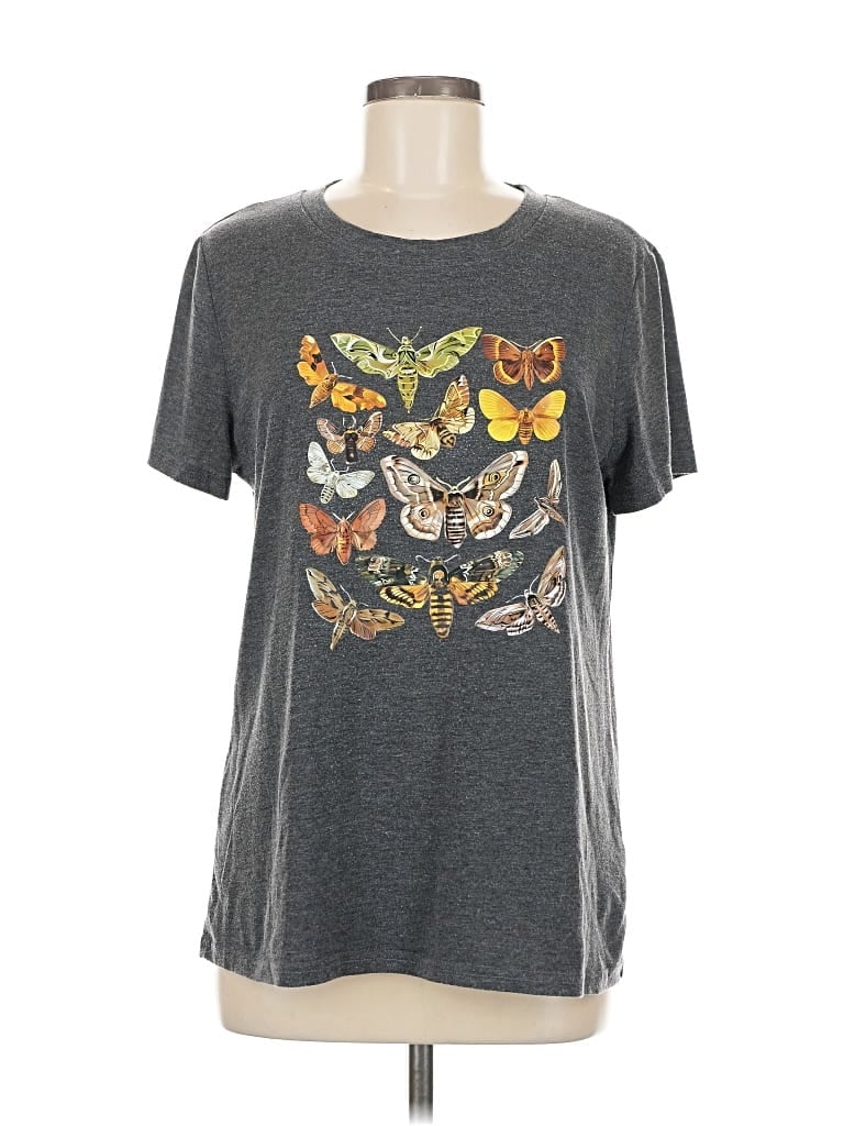 Pre-owned Unbranded Short Sleeve T-shirt In Gray