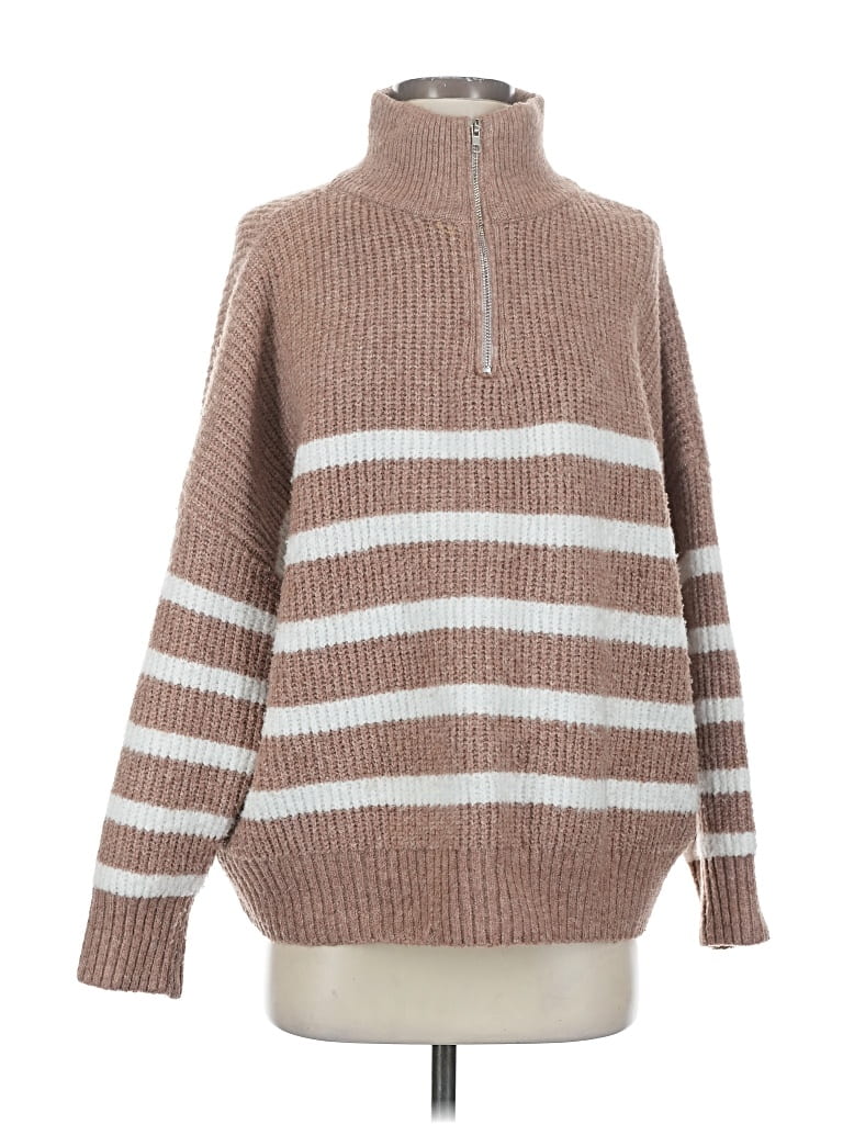 Pre-owned Petal And Pup Turtleneck Sweater In Brown