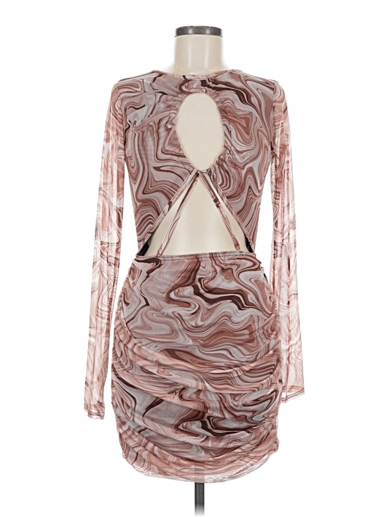 Pre-owned Assorted Brands Cocktail Dress In Brown