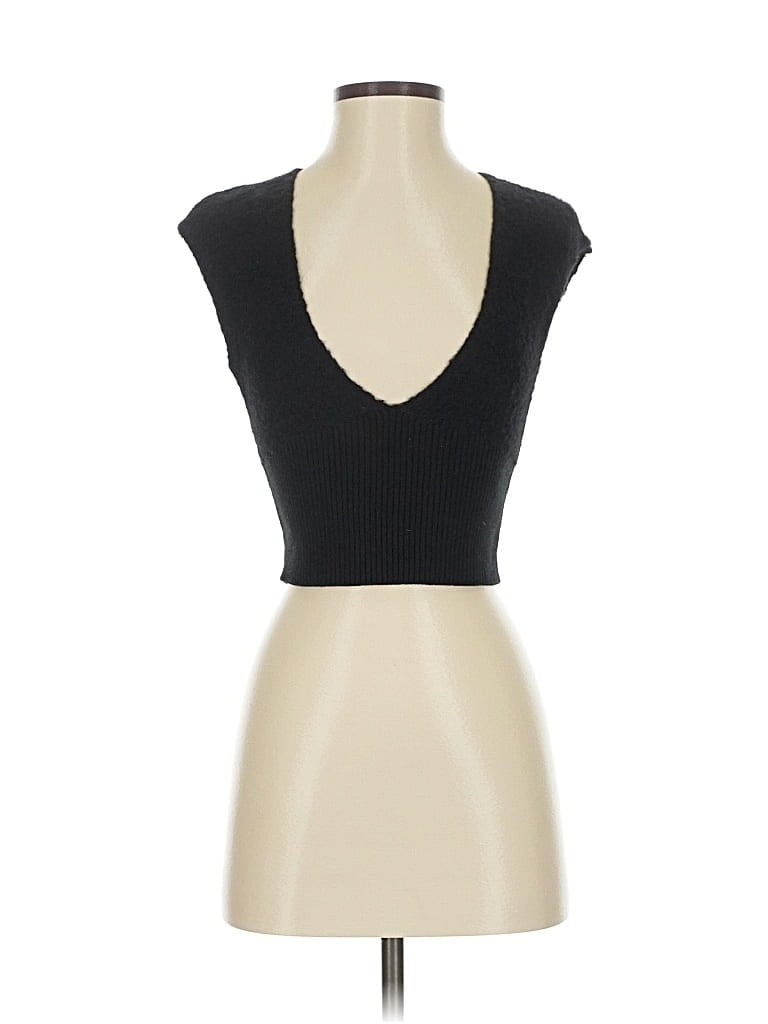 Pre-owned Intimately By Free People Sleeveless Top Black Sweetheart Neckline Tops