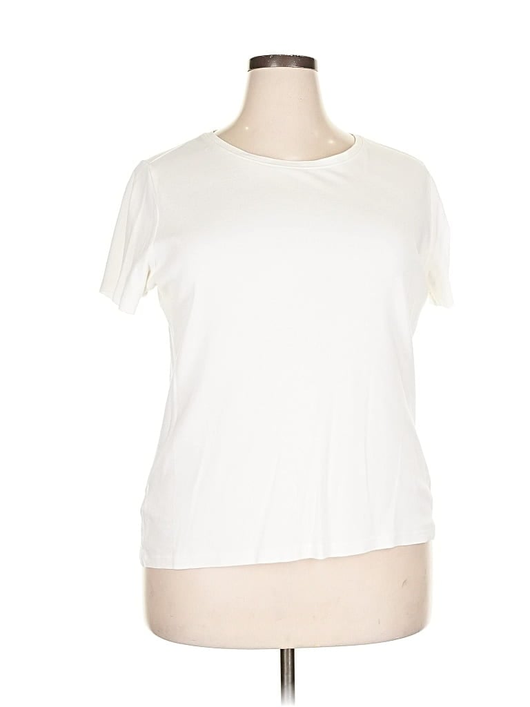 Pre-owned Eddie Bauer Short Sleeve T-shirt In White