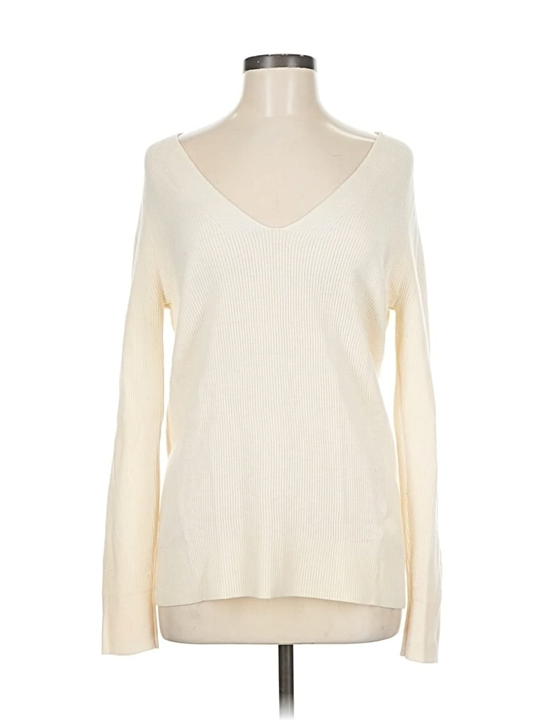 Pre-owned Banana Republic Factory Store Pullover Sweater In White