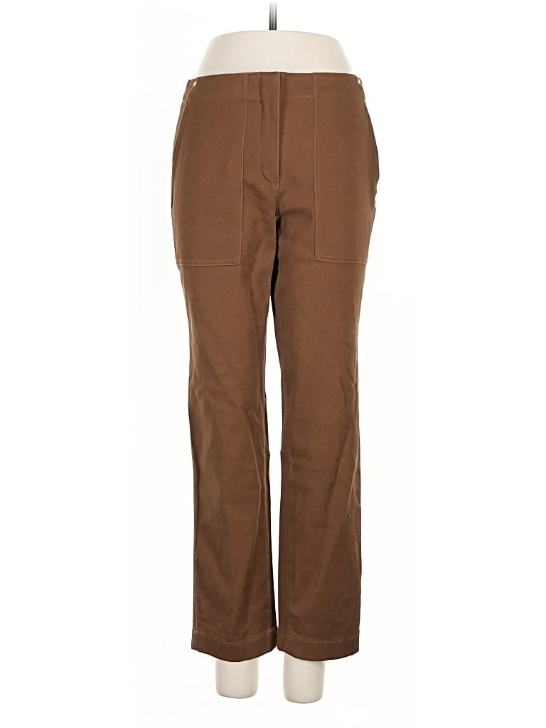 Pre-owned Theory Khaki Pant In Brown