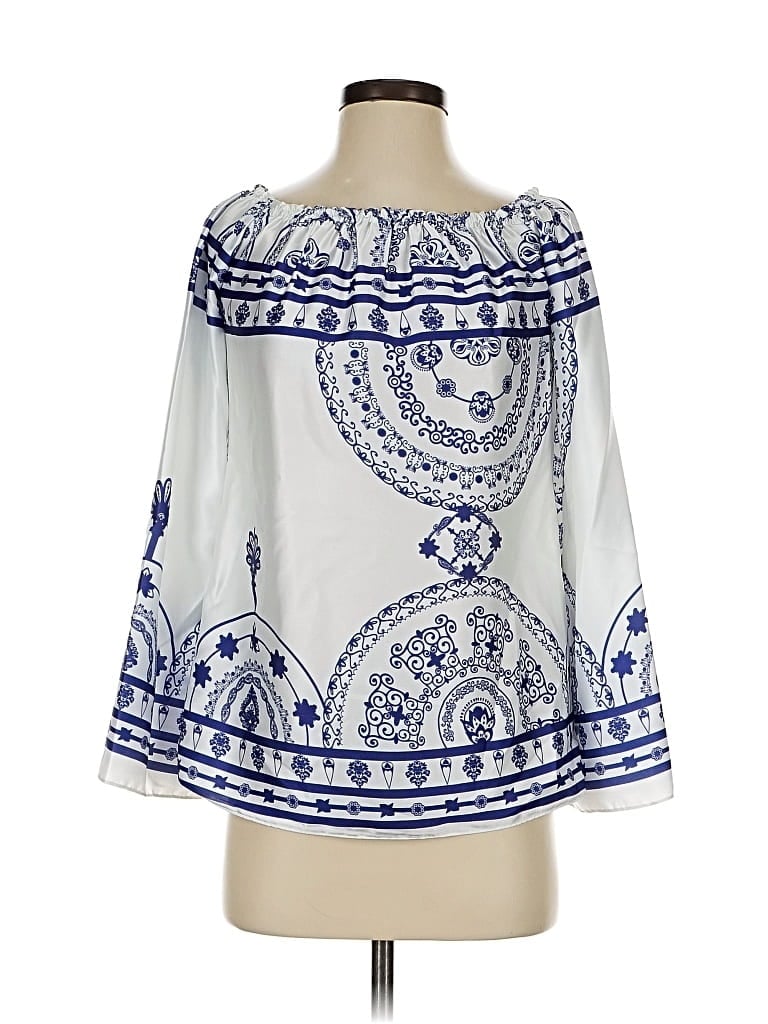 Pre-owned Assorted Brands 3/4 Sleeve Blouse In White